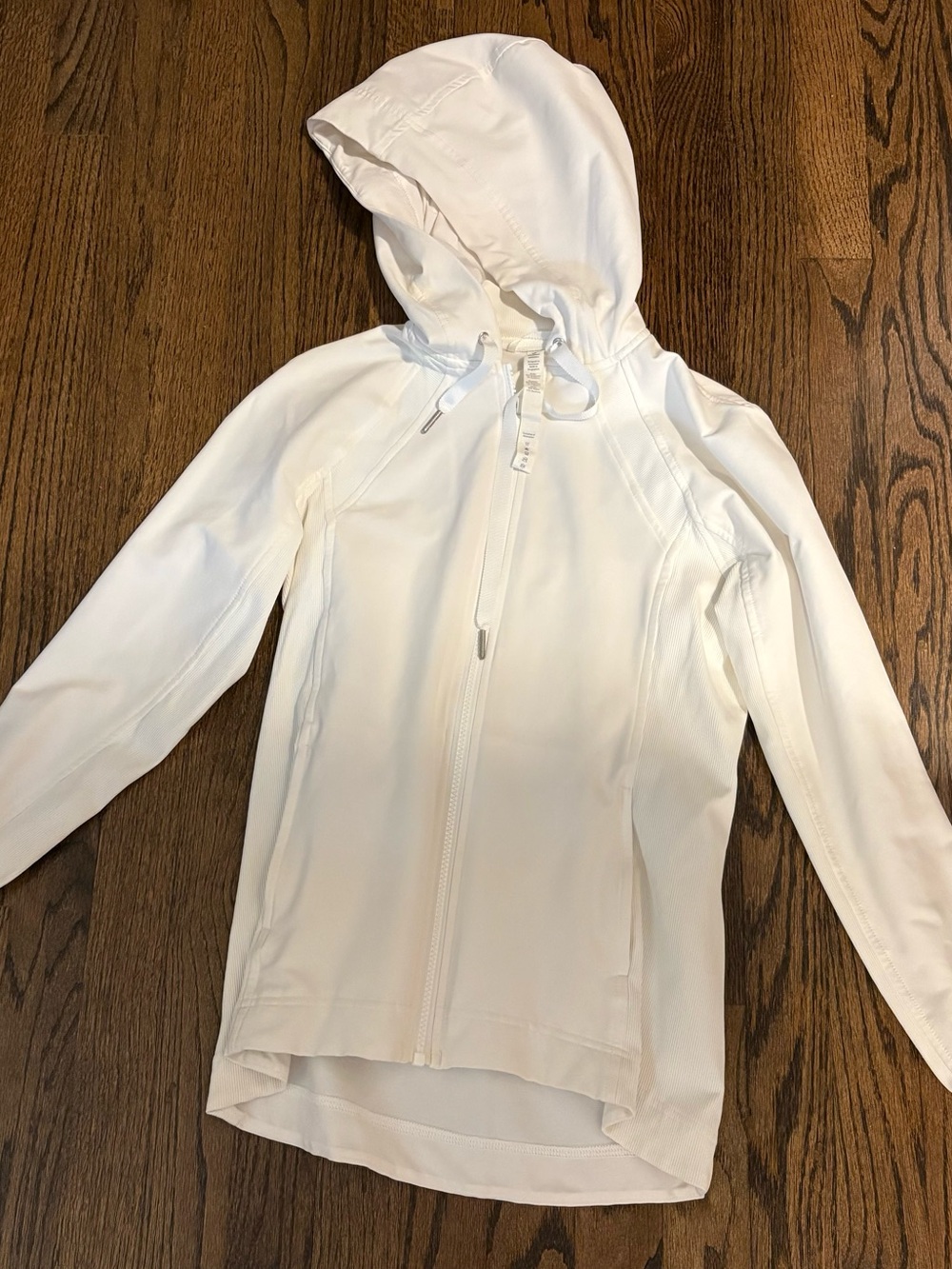 Lululemon White Hooded Zip-Up Jacket size 4